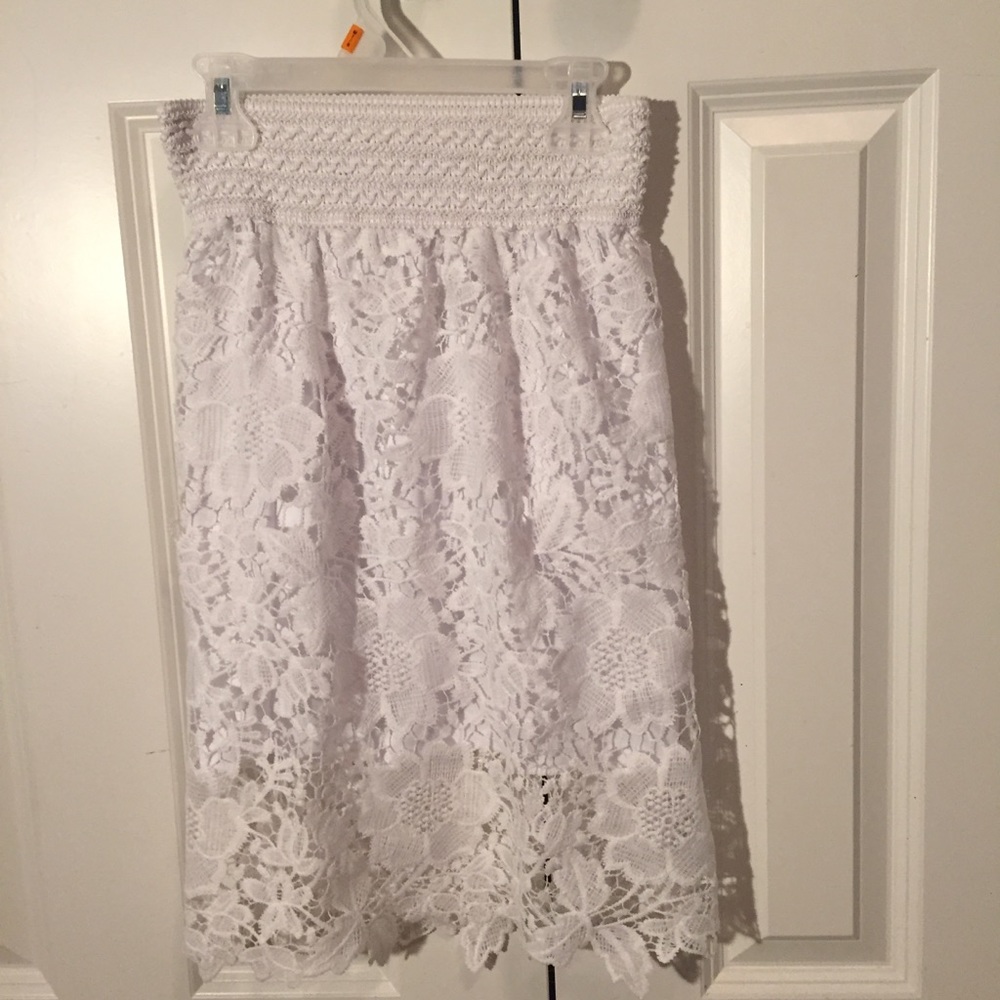 lace white skirt
